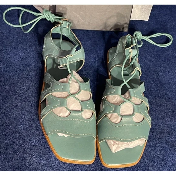 Anthropologie x Silent D Gladiator Satelli Tie-Up Sandals NWT Size 9 - Picture 6 of 16